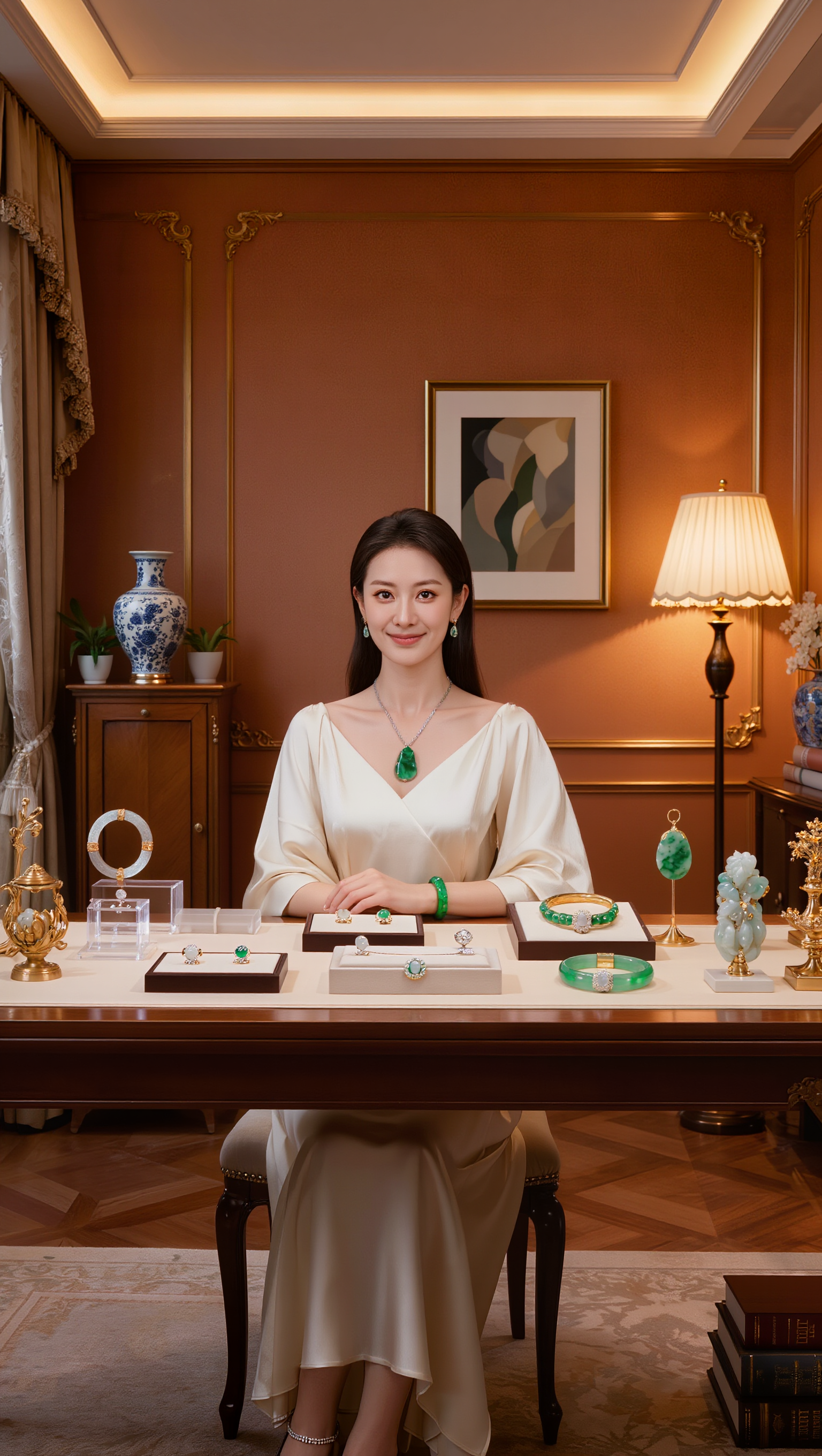 欧式复古 文玩珠宝直播间场景设计布置 直播间搭建…