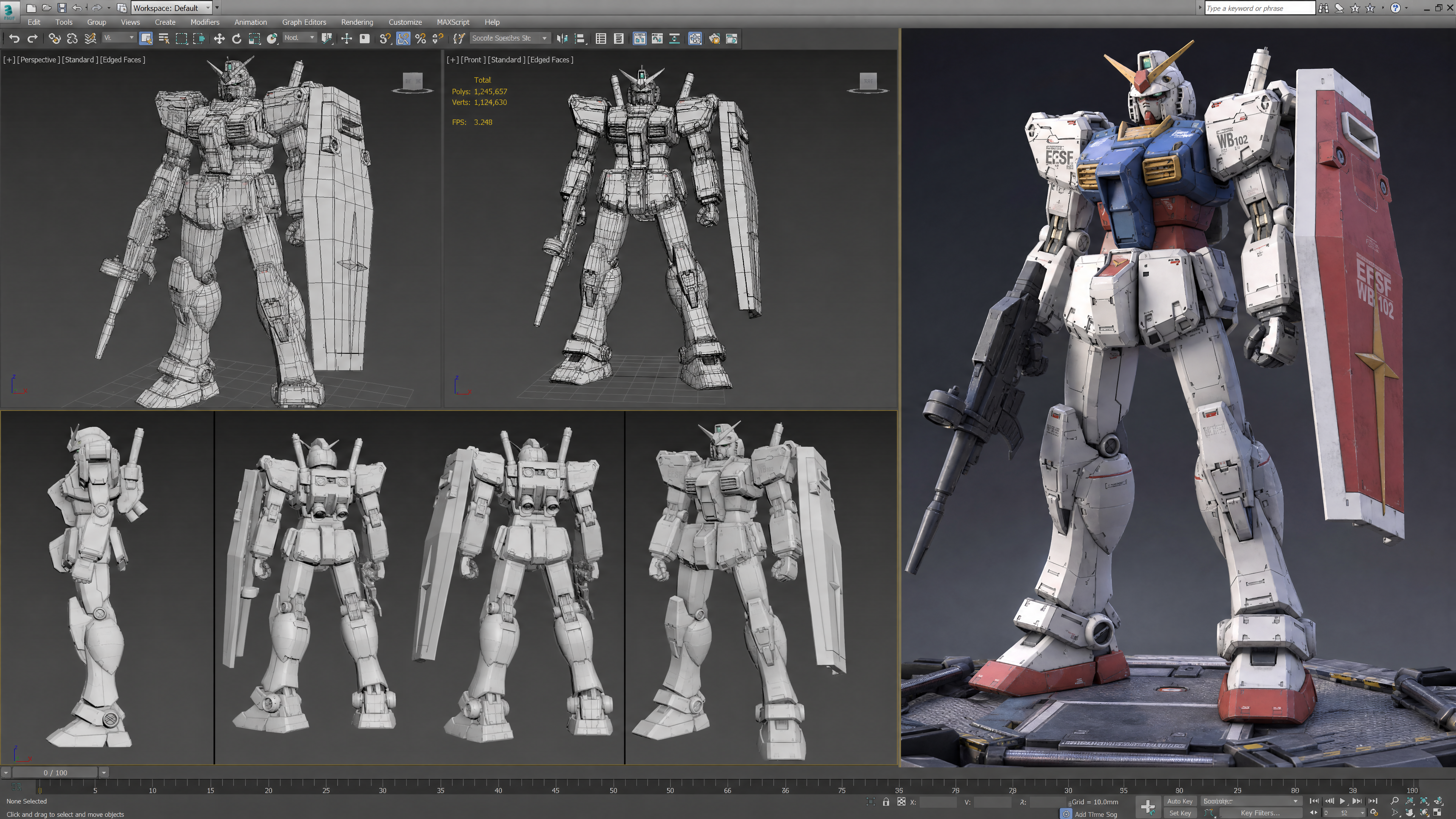 重现经典：3ds Max 高精度高达建模