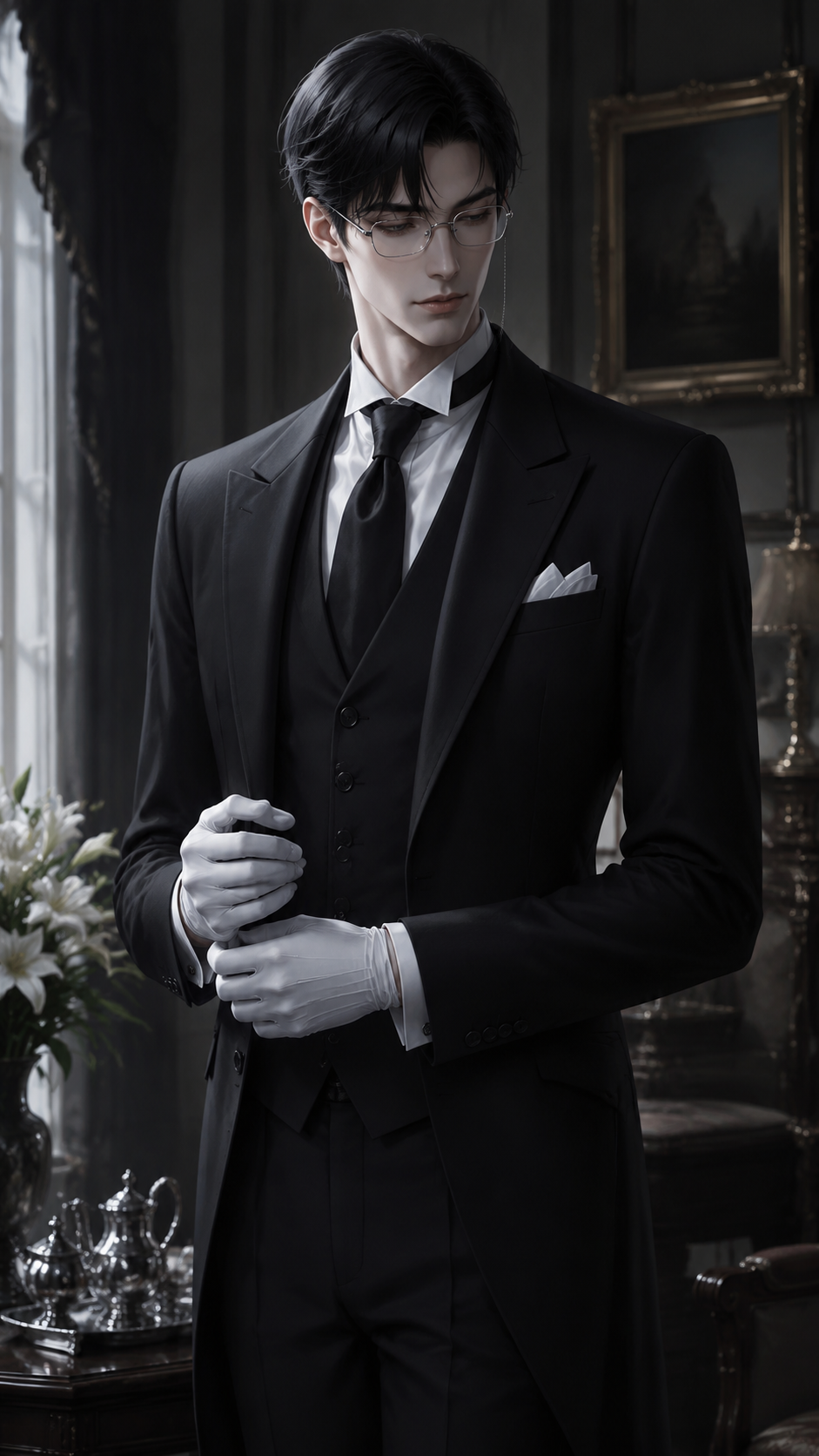 Butler Tall, slender man…