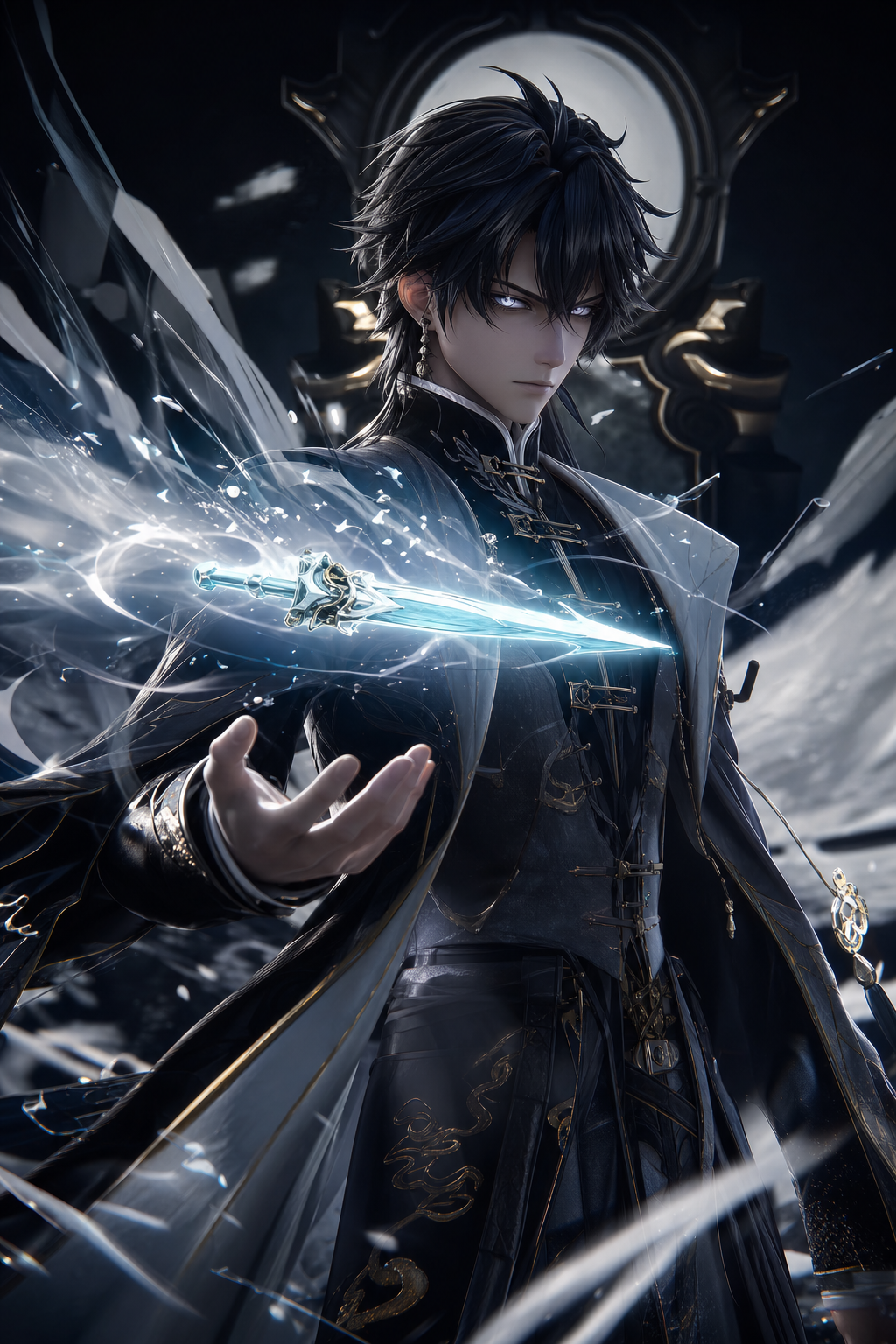 > `1boy, powerful empero…