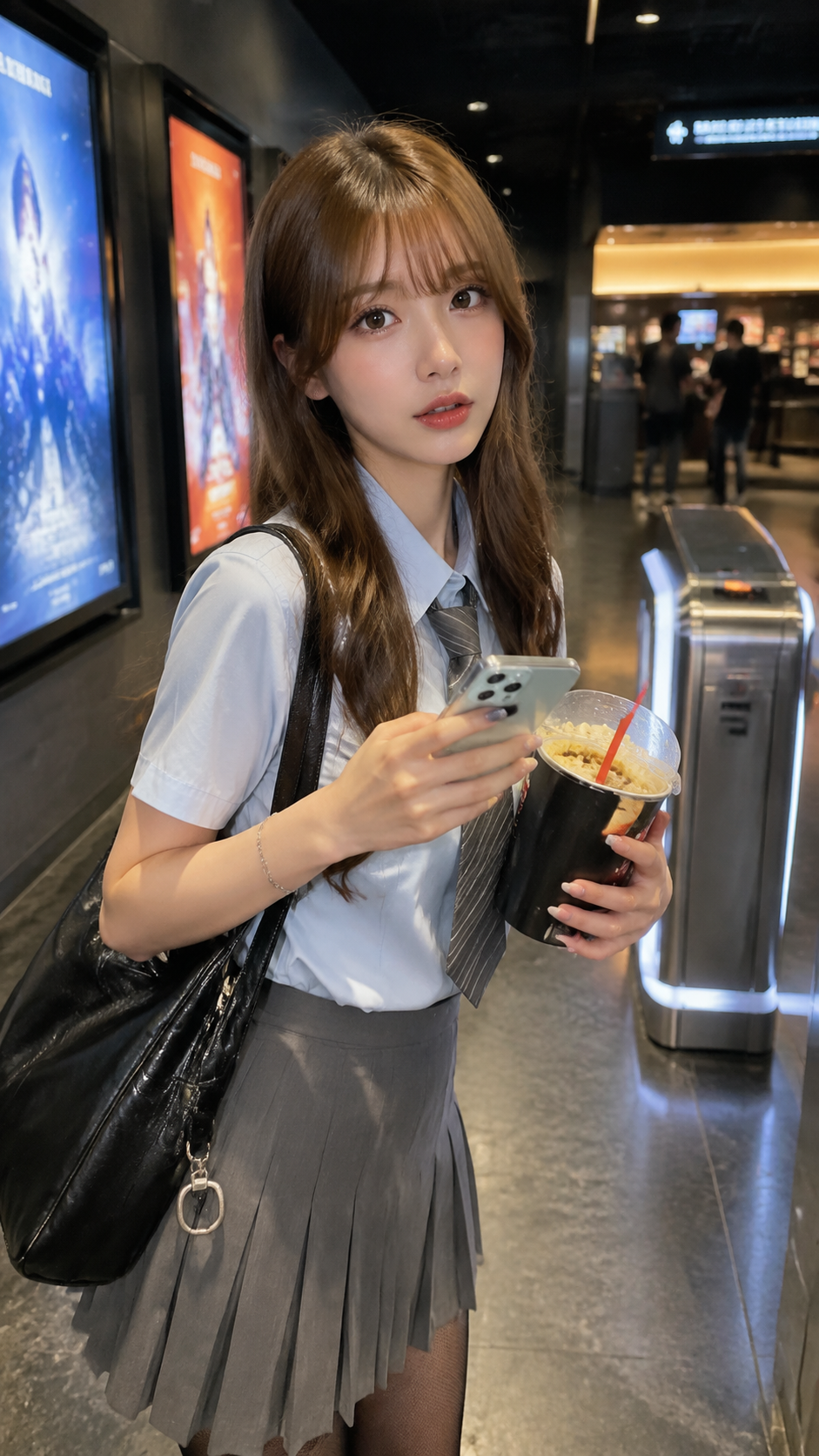 9:16竖版高保真手机实拍人像复刻，成年东亚女性…