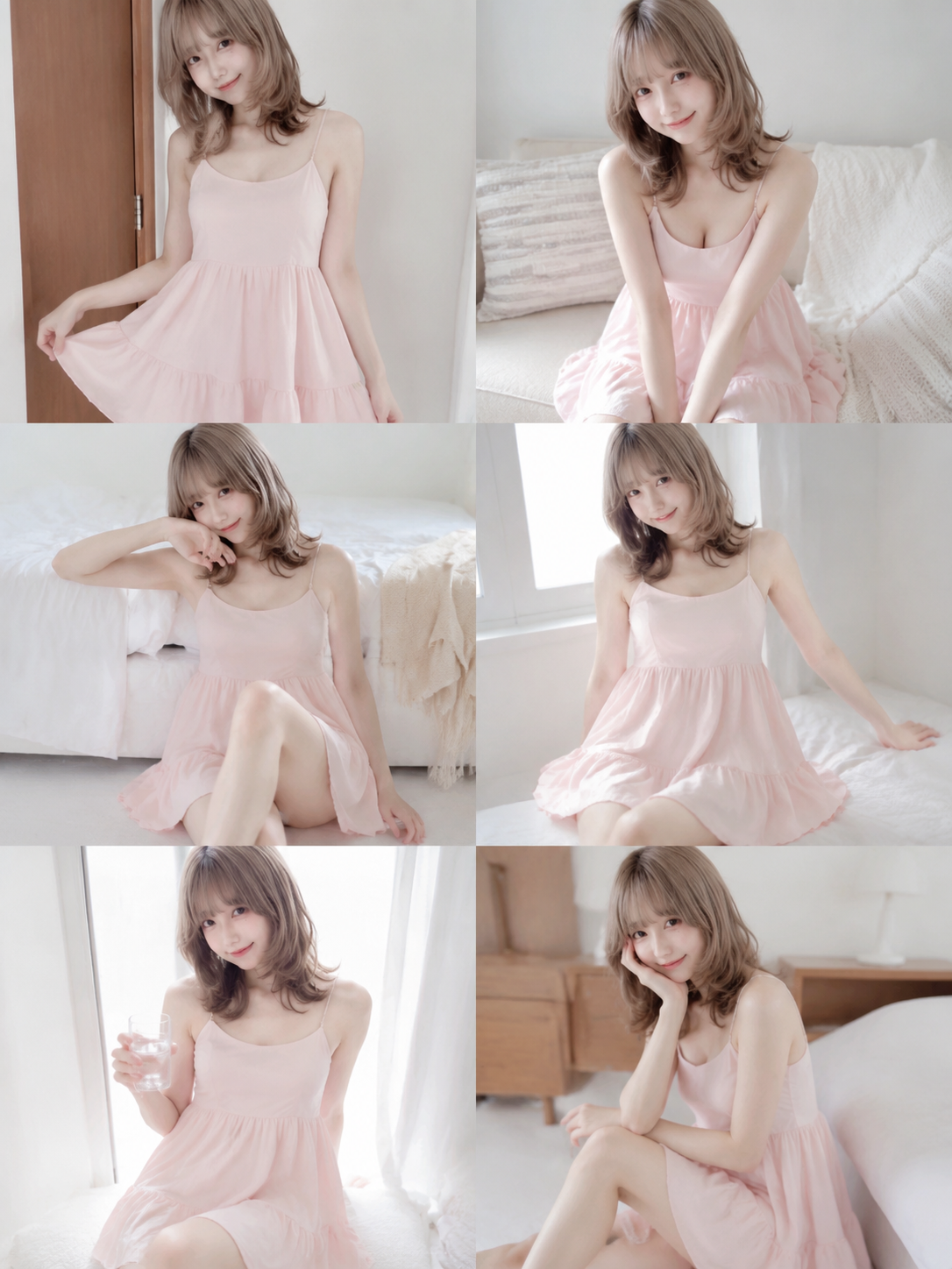 给模特[图1] 模特试穿[图2] 的衣服，再模拟…