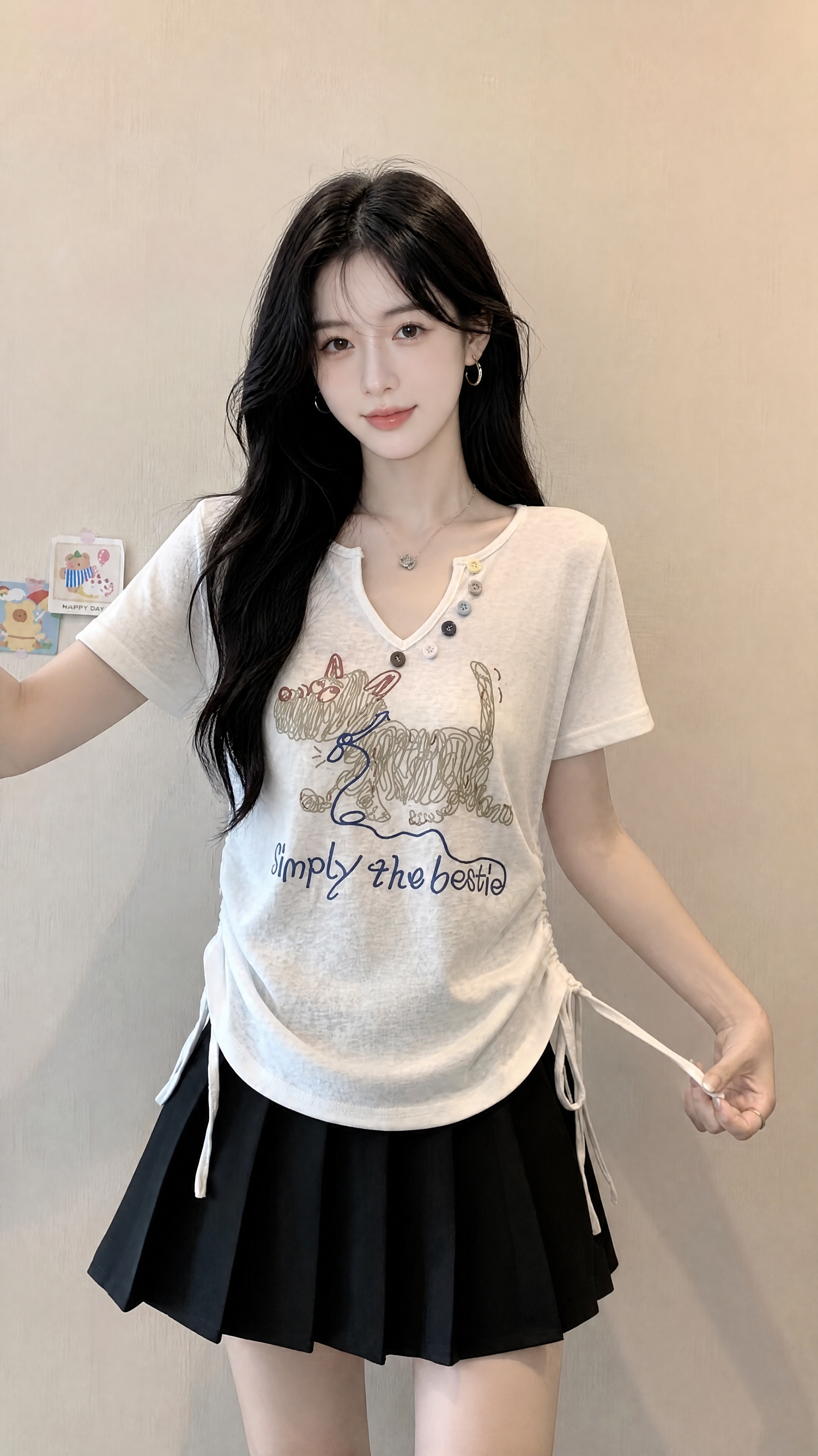 图一换图二模特，中镜 不要改变衣服，无ai感
