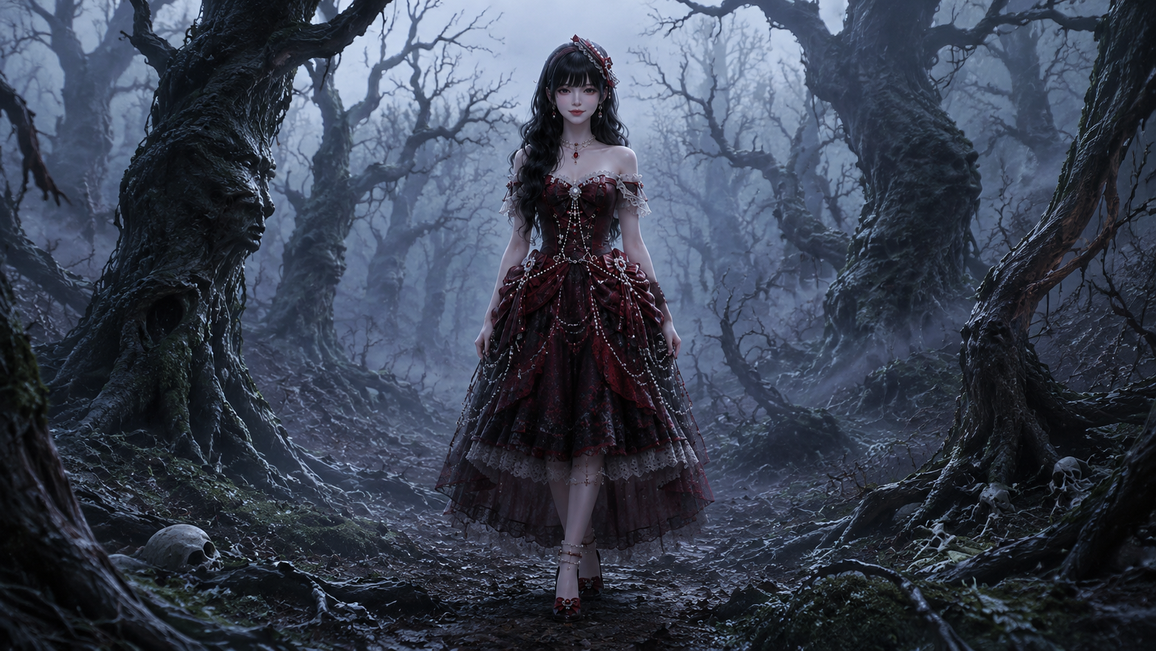 欧式复古宫廷，Lolita，暗系风格，3D