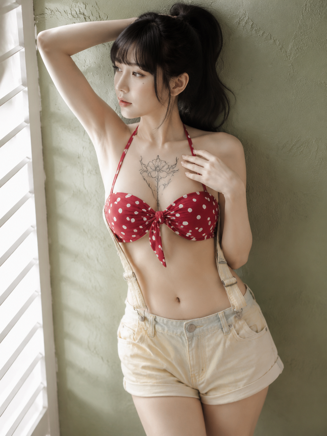 性感泳衣夏日写真，浴室写真，人物肖像，时尚人像