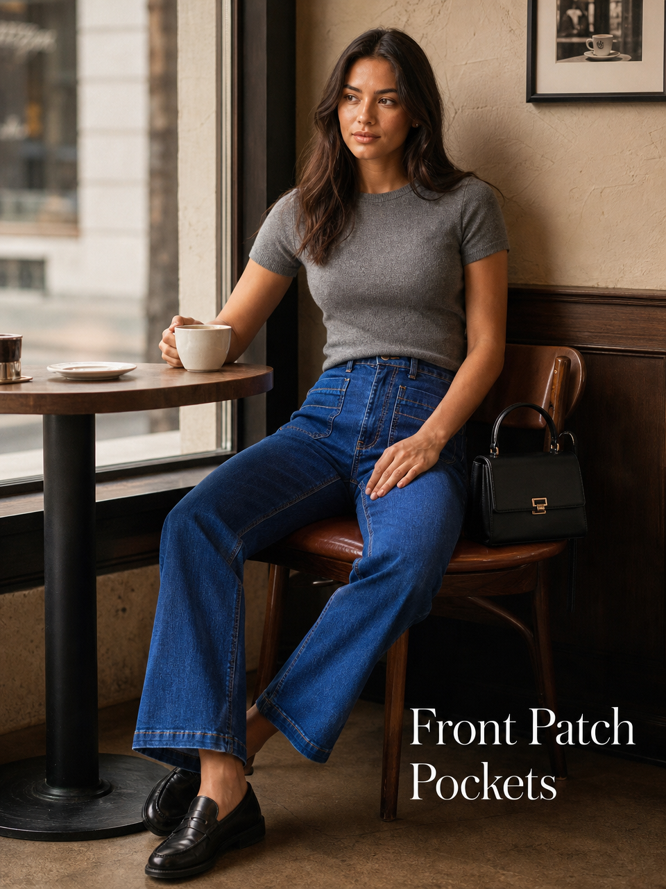 The jeans worn by the mo…