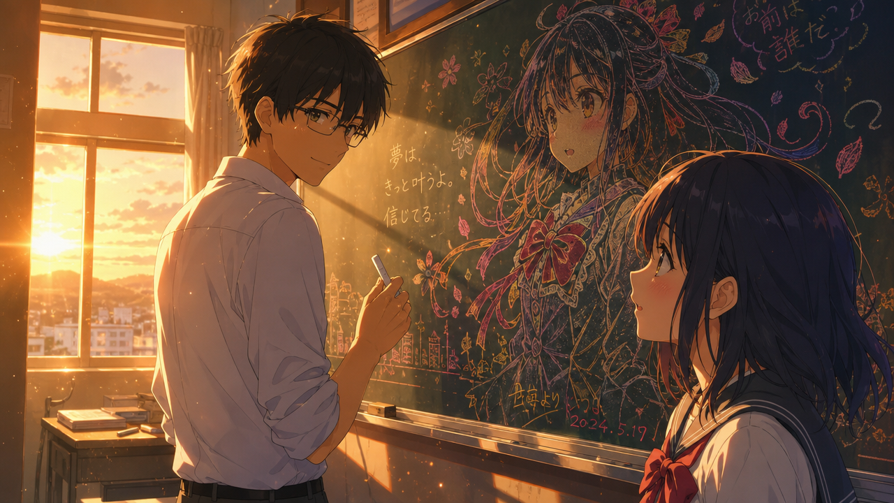 Japanese anime style ill…
