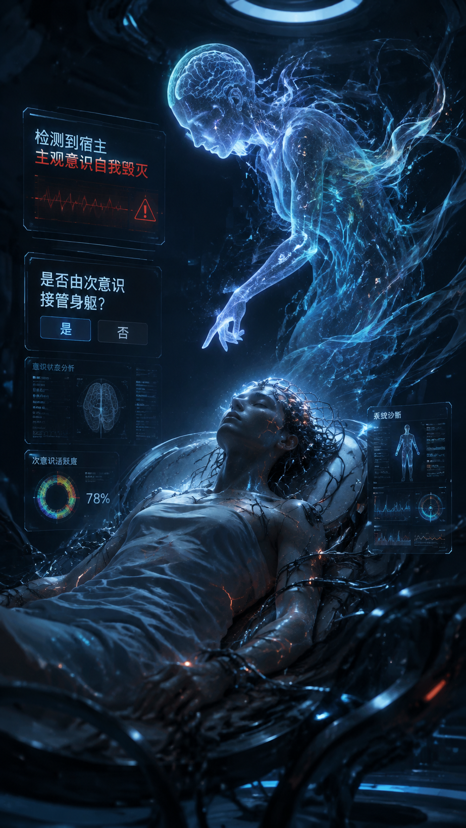 检测到宿主主观意识自我毁灭 是否由次意识接管身躯