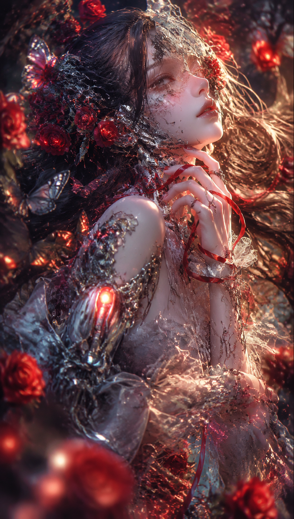 女，cg插画，bjd质感，mj建模，萝莉脸，东方…