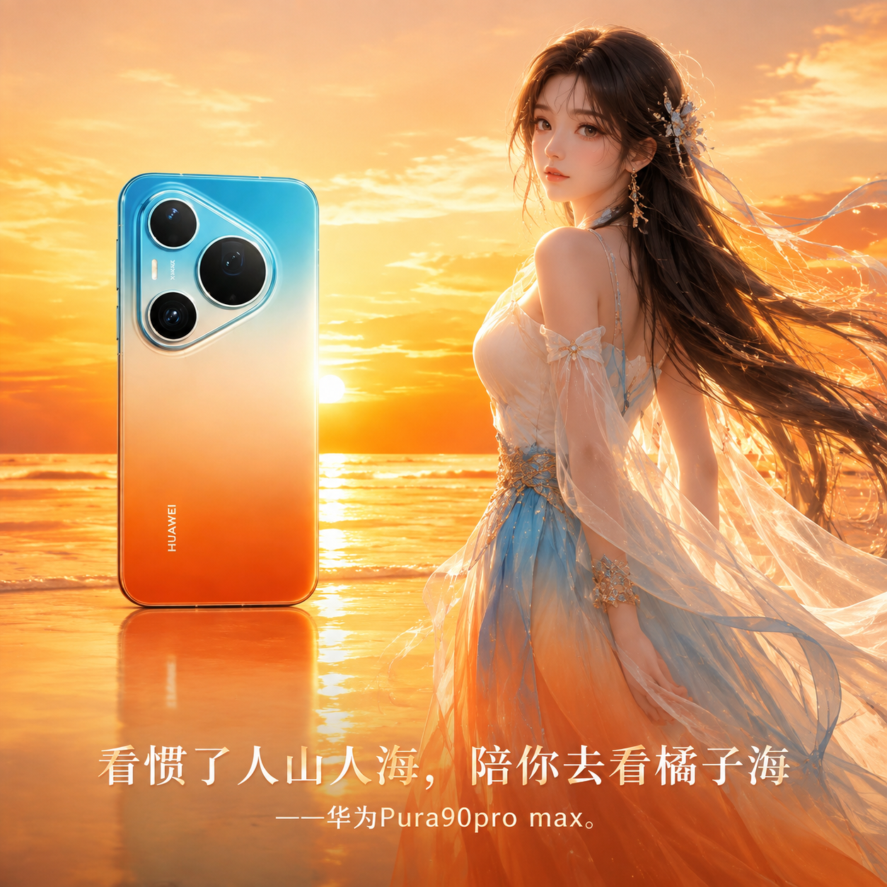看惯了人山人海，陪你去看橘子海——华为Pura9…